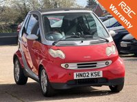 USED 2002 02 SMART FORTWO 0.6 City Passion Cabriolet 2dr Petrol Automatic (115 g/km, 54 bhp) **HPI CLEAR~FRESH MOT+SVS**