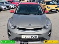 USED 2018 68 KIA STONIC Grey 1.0 T-GDi 4 Euro 6 SUV, 33,700 miles, ULEZ compliant, Automatic, 17in Alloys, 7in Display, CarPlay/Android Auto, Cruise, Rear Camera, A/C. This 2018 Kia Stonic T GDi 4 presents a remarkable opportunity with exceptionally low mileage for its age, having covered just 33,700 miles. This Euro 6 compliant 1.0 litre petrol model, finished in the 4 trim, offers a compelling blend of modern technology and comfort. Inside, you'll find a heated steering wheel and heated front seats, perfect for those colder mornings, alongside automatic air conditioning to maintain your ideal cabin temperature. The convenience of Android Auto & Apple Carplay