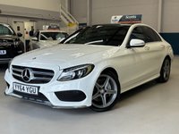 USED 2015 64 MERCEDES-BENZ C-CLASS 2.1 C250 BlueTEC AMG Line Saloon 4 Door Diesel Automatic White G-Tronic+ Euro 6 Low Tax +PRIV GLASS+HEATED SEATS+PAN ROOF
