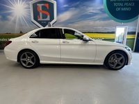 USED 2015 64 MERCEDES-BENZ C-CLASS 2.1 C250 BlueTEC AMG Line Saloon 4 Door Diesel Automatic White G-Tronic+ Euro 6 Low Tax +PRIV GLASS+HEATED SEATS+PAN ROOF