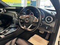 USED 2015 64 MERCEDES-BENZ C-CLASS 2.1 C250 BlueTEC AMG Line Saloon 4 Door Diesel Automatic White G-Tronic+ Euro 6 Low Tax +PRIV GLASS+HEATED SEATS+PAN ROOF