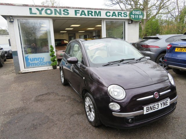 2013 63 Fiat 500c 1.2 Lounge Convertible 2dr Petrol Automatic Euro 5 (69 bhp)