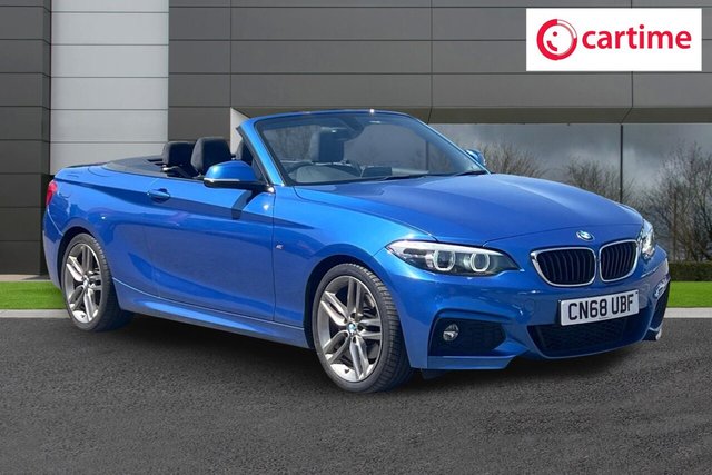 View our BMW 2 Series 2.0 225d M Sport Convertible 2dr Diesel Auto Euro 6 (s/s) (224 ps) Rear Park Distance Control, M Sport Package, BMW Navigation, 18In Alloys, Electrically Adjustable Door Mirrors