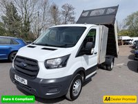 USED 2021 71 FORD TRANSIT White 2.0 350 EcoBlue Euro 6 tipper, 58,000 miles, ULEZ compliant, 6-Speed manual, Bluetooth, DAB, Multifunction wheel, Electric wind. Plus VAT @ 20%! This 2021 Ford Transit 2.0 350 EcoBlue Leader RWD L3 Euro 6 (s/s) 2dr van boasts a full service history at 10K, 18K, 23K, 47K, and 54K, with its last service completed on 2025-08-15 at 54167 miles, and has had only one owner from new. This reliable diesel van, featuring a 2.0L EcoBlue engine and meeting Euro 6 emission standards, comes with a 3 month warranty and a 12 month MOT provided on purchase, ensuring peace of mind for its next owner.  The Transit 350 Leader derivative offers a robust and