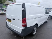USED 2021 71 MERCEDES-BENZ VITO White 2.0 116 CDI Progressive Euro 6 panel van, 35,900 miles, ULEZ compliant, Automatic, Bluetooth, Cruise, DAB, Reverse camera. Plus VAT @ 20%! This 2021 Mercedes Benz Vito 116 CDI Progressive L3 presents an exceptional ownership proposition with its very low mileage of just 35,900 miles and a single owner from new. This Euro 6 compliant, rear wheel drive model boasts a powerful 2.0 litre diesel engine delivering 161 bhp, paired with a smooth G Tronic automatic transmission. Its full service history is up to date at 4K, 16K, 23K, and 30K , with the last service performed on 11 June 2025 at 30,050 miles, and it will come with a 12 month