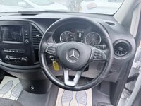 USED 2021 71 MERCEDES-BENZ VITO White 2.0 116 CDI Progressive Euro 6 panel van, 35,900 miles, ULEZ compliant, Automatic, Bluetooth, Cruise, DAB, Reverse camera. Plus VAT @ 20%! This 2021 Mercedes Benz Vito 116 CDI Progressive L3 presents an exceptional ownership proposition with its very low mileage of just 35,900 miles and a single owner from new. This Euro 6 compliant, rear wheel drive model boasts a powerful 2.0 litre diesel engine delivering 161 bhp, paired with a smooth G Tronic automatic transmission. Its full service history is up to date at 4K, 16K, 23K, and 30K , with the last service performed on 11 June 2025 at 30,050 miles, and it will come with a 12 month
