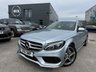 USED 2018 18 MERCEDES-BENZ C CLASS 2.1 C220d AMG Line Saloon 4dr Diesel G-Tronic+ Euro 6-FINISHED IN DIAMOND SILVER WITH BLACK LEATHER UPHOLSTERY-REVERSE CAMERA-ACTIVE PARK ASSIST-BLUETOOTH-CRUISE CONTROL-ELECTRIC FOLDING MIRRORS-AMBIENT LIGHTING-LED HEADLIGHTS-18