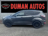 USED 2018 68 FORD KUGA 1.5T EcoBoost GPF ST-Line X SUV 5dr Petrol Manual Euro 6 (s/s) (150 ps) PANORAMIC SUNROOF+ FULL SERVICE HISTORY+ 19 INCH ALLOY WHEEL+ PRIVATE GLASS+ PARKING SENSORS+ MULTI CONTROL STEARING WHEEL+ CRUISE CONTROL+ AUTO HEADLIGHTS+ SAT NAV+ DAB+ BLUETOOTH+ CD PLAYER+ DUAL CLIMATE CONTROL+ HEATED FRONT SEATS+ ELECTRONIC PARKING BRAKE+ START/STOP+ KEYLESS+ HALF LEATHER TRIM+ AUTO TAILGATE+ SPARE WHEEL+