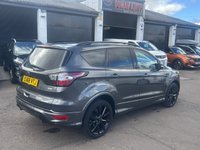 USED 2018 68 FORD KUGA 1.5T EcoBoost GPF ST-Line X SUV 5dr Petrol Manual Euro 6 (s/s) (150 ps) PANORAMIC SUNROOF+ FULL SERVICE HISTORY+ 19 INCH ALLOY WHEEL+ PRIVATE GLASS+ PARKING SENSORS+ MULTI CONTROL STEARING WHEEL+ CRUISE CONTROL+ AUTO HEADLIGHTS+ SAT NAV+ DAB+ BLUETOOTH+ CD PLAYER+ DUAL CLIMATE CONTROL+ HEATED FRONT SEATS+ ELECTRONIC PARKING BRAKE+ START/STOP+ KEYLESS+ HALF LEATHER TRIM+ AUTO TAILGATE+ SPARE WHEEL+