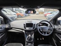 USED 2018 68 FORD KUGA 1.5T EcoBoost GPF ST-Line X SUV 5dr Petrol Manual Euro 6 (s/s) (150 ps) PANORAMIC SUNROOF+ FULL SERVICE HISTORY+ 19 INCH ALLOY WHEEL+ PRIVATE GLASS+ PARKING SENSORS+ MULTI CONTROL STEARING WHEEL+ CRUISE CONTROL+ AUTO HEADLIGHTS+ SAT NAV+ DAB+ BLUETOOTH+ CD PLAYER+ DUAL CLIMATE CONTROL+ HEATED FRONT SEATS+ ELECTRONIC PARKING BRAKE+ START/STOP+ KEYLESS+ HALF LEATHER TRIM+ AUTO TAILGATE+ SPARE WHEEL+