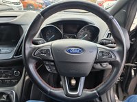 USED 2018 68 FORD KUGA 1.5T EcoBoost GPF ST-Line X SUV 5dr Petrol Manual Euro 6 (s/s) (150 ps) PANORAMIC SUNROOF+ FULL SERVICE HISTORY+ 19 INCH ALLOY WHEEL+ PRIVATE GLASS+ PARKING SENSORS+ MULTI CONTROL STEARING WHEEL+ CRUISE CONTROL+ AUTO HEADLIGHTS+ SAT NAV+ DAB+ BLUETOOTH+ CD PLAYER+ DUAL CLIMATE CONTROL+ HEATED FRONT SEATS+ ELECTRONIC PARKING BRAKE+ START/STOP+ KEYLESS+ HALF LEATHER TRIM+ AUTO TAILGATE+ SPARE WHEEL+