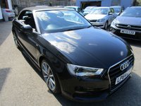 USED 2015 64 AUDI A3 CABRIOLET 1.4 TFSI CoD S line Convertible 2dr Petrol S Tronic Euro 6 (s/s) (150 ps) 