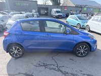 USED 2019 19 TOYOTA YARIS Blue 1.5 VVT-i Icon Tech Euro 6 hatchback, 64,700 miles, ULEZ compliant, 6-Speed manual, Sat Nav, Rear camera, Rear Sensors, Cruise, DAB. This 2019 Toyota Yaris VVT-i Icon Tech is a superb example of a well maintained vehicle.  This particular Yaris is a 1.5 litre petrol model, finished in the Icon Tech trim. It meets Euro 6 emission standards, contributing to its efficiency.  For your convenience, this Yaris comes equipped with rear parking sensors and a reversing camera, making manoeuvring in tight spaces much simpler.  Bluetooth connectivity is also included, allowing for seamless integration of your phone for calls and music.