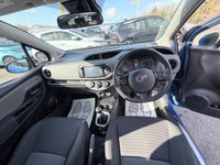 USED 2019 19 TOYOTA YARIS Blue 1.5 VVT-i Icon Tech Euro 6 hatchback, 64,700 miles, ULEZ compliant, 6-Speed manual, Sat Nav, Rear camera, Rear Sensors, Cruise, DAB. This 2019 Toyota Yaris VVT-i Icon Tech is a superb example of a well maintained vehicle.  This particular Yaris is a 1.5 litre petrol model, finished in the Icon Tech trim. It meets Euro 6 emission standards, contributing to its efficiency.  For your convenience, this Yaris comes equipped with rear parking sensors and a reversing camera, making manoeuvring in tight spaces much simpler.  Bluetooth connectivity is also included, allowing for seamless integration of your phone for calls and music.
