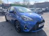 USED 2019 19 TOYOTA YARIS Blue 1.5 VVT-i Icon Tech Euro 6 hatchback, 64,700 miles, ULEZ compliant, 6-Speed manual, Sat Nav, Rear camera, Rear Sensors, Cruise, DAB. This 2019 Toyota Yaris VVT-i Icon Tech is a superb example of a well maintained vehicle.  This particular Yaris is a 1.5 litre petrol model, finished in the Icon Tech trim. It meets Euro 6 emission standards, contributing to its efficiency.  For your convenience, this Yaris comes equipped with rear parking sensors and a reversing camera, making manoeuvring in tight spaces much simpler.  Bluetooth connectivity is also included, allowing for seamless integration of your phone for calls and music.