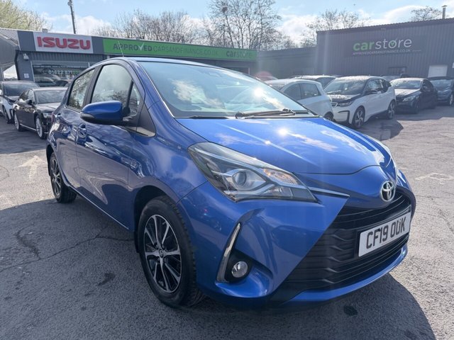 View our Toyota Yaris Blue 1.5 VVT-i Icon Tech Euro 6 hatchback, 64,700 miles, ULEZ compliant, 6-Speed manual, Sat Nav, Rear camera, Rear Sensors, Cruise, DAB.