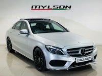 USED 2017 17 MERCEDES-BENZ C-CLASS 2.1 C250d AMG Line Premium Saloon 4dr Diesel G-Tronic+ Euro 6 (s/s) (204 ps) Iridium Silver | Black Leather Interior | Panoramic Roof | 19 Inch AMG Wheels | Heated Seats | ULEZ OK