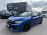 USED 2018 HONDA CIVIC 1.0 VTEC Turbo SR Hatchback 5dr Petrol Manual Euro 6-2 FORMER KEEPERS FINISHED IN BRILLIANT SPORTY BLUE WITH BLACK CLOTH UPHOLSTERY-BLUETOOTH-CRUISE CONTROL-SATNAV-REVERSE CAMERA-PARKING SENSORS-DAB RADIO-ELECTRIC FOLDING MIRRORS-DUAL ZONE CLIMATE CONTROL 