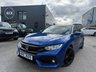 USED 2018 HONDA CIVIC 1.0 VTEC Turbo SR Hatchback 5dr Petrol Manual Euro 6-2 FORMER KEEPERS FINISHED IN BRILLIANT SPORTY BLUE WITH BLACK CLOTH UPHOLSTERY-BLUETOOTH-CRUISE CONTROL-SATNAV-REVERSE CAMERA-PARKING SENSORS-DAB RADIO-ELECTRIC FOLDING MIRRORS-DUAL ZONE CLIMATE CONTROL 