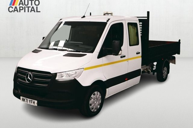 View our Mercedes-Benz Sprinter 2.1 314 CDI Progressive RWD 145 BHP L3 LWB Double Cab Tipper Euro 6 ULEZ Compliant