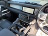 USED 2023 23 LAND ROVER DEFENDER D250 MHEV X-Dynamic SE SUV 3.0 Diesel Auto 4WD Euro 6 (s/s) (250 ps) Metallic Tasman Blue with contrast Black panoramic glass sunroof, 20-inch satin Wheels++