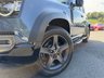 USED 2023 23 LAND ROVER DEFENDER D250 MHEV X-Dynamic SE SUV 3.0 Diesel Auto 4WD Euro 6 (s/s) (250 ps) Metallic Tasman Blue with contrast Black panoramic glass sunroof, 20-inch satin Wheels++