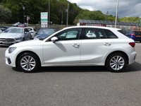 USED 2022 71 AUDI A3 Sportback 1.0 TFSI 30 Technik 5d S Tronic 110 S/S SAT NAV, VIRTUAL COCKPIT, APPLE CARPLAY / ANDROID AUTO, REAR PARKING SENSORS, DAB RADIO, BLUETOOTH, S TRONIC AUTOMATIC, ELECTRIC FOLDING HEATED DOOR MIRRORS, AUDI PRE SENSE, DISTANCE WARNING, LANE DEPARTURE WARNING, HILL HOLD ASSIST, LEATHER TIPTRONIC MULTIFUNCTION STEERING WHEEL (PADDLE SHIFT), CRUISE CONTROL & SPEED LIMITER, RAIN & LIGHT SENSORS, KEYLESS START, VOICE CONTROL, ELECTRONIC AIR CON, ISO FIX, BLACK CLOTH INTERIOR, 1 OWNER FROM NEW, GOOD SERVICE HISTORY