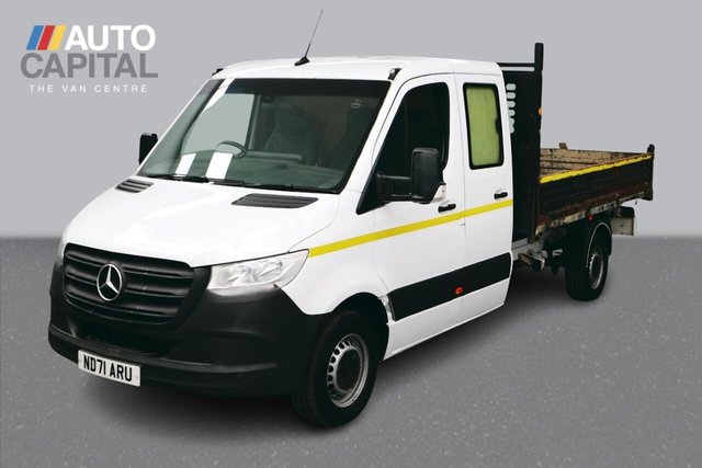 View our Mercedes-Benz Sprinter 2.1 314 CDI Progressive RWD 145 BHP L3 LWB Double Cab Tipper Euro 6 ULEZ Compliant