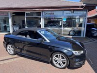 USED 2016 66 AUDI A3 CABRIOLET 1.4 TFSI CoD S line Convertible 2dr Petrol S Tronic Euro 6 (s/s) (150 ps) Free MOT for Life