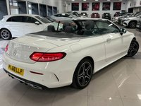 USED 2018 68 MERCEDES-BENZ C-CLASS 2.0 C220d AMG Line (Premium Plus) Cabriolet 2dr Diesel G-Tronic+ Euro 6 (s/s) (194 ps) STUNNING WHITE, AMG, PREMIUM PLUS