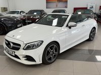 USED 2018 68 MERCEDES-BENZ C-CLASS 2.0 C220d AMG Line (Premium Plus) Cabriolet 2dr Diesel G-Tronic+ Euro 6 (s/s) (194 ps) STUNNING WHITE, AMG, PREMIUM PLUS