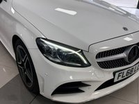 USED 2018 68 MERCEDES-BENZ C-CLASS 2.0 C220d AMG Line (Premium Plus) Cabriolet 2dr Diesel G-Tronic+ Euro 6 (s/s) (194 ps) STUNNING WHITE, AMG, PREMIUM PLUS