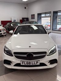 USED 2018 68 MERCEDES-BENZ C-CLASS 2.0 C220d AMG Line (Premium Plus) Cabriolet 2dr Diesel G-Tronic+ Euro 6 (s/s) (194 ps) STUNNING WHITE, AMG, PREMIUM PLUS