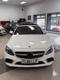 USED 2018 68 MERCEDES-BENZ C-CLASS 2.0 C220d AMG Line (Premium Plus) Cabriolet 2dr Diesel G-Tronic+ Euro 6 (s/s) (194 ps) STUNNING WHITE, AMG, PREMIUM PLUS