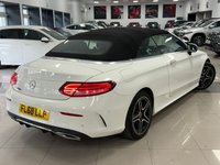 USED 2018 68 MERCEDES-BENZ C-CLASS 2.0 C220d AMG Line (Premium Plus) Cabriolet 2dr Diesel G-Tronic+ Euro 6 (s/s) (194 ps) STUNNING WHITE, AMG, PREMIUM PLUS