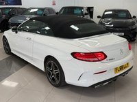 USED 2018 68 MERCEDES-BENZ C-CLASS 2.0 C220d AMG Line (Premium Plus) Cabriolet 2dr Diesel G-Tronic+ Euro 6 (s/s) (194 ps) STUNNING WHITE, AMG, PREMIUM PLUS