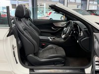 USED 2018 68 MERCEDES-BENZ C-CLASS 2.0 C220d AMG Line (Premium Plus) Cabriolet 2dr Diesel G-Tronic+ Euro 6 (s/s) (194 ps) STUNNING WHITE, AMG, PREMIUM PLUS