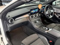 USED 2018 68 MERCEDES-BENZ C-CLASS 2.0 C220d AMG Line (Premium Plus) Cabriolet 2dr Diesel G-Tronic+ Euro 6 (s/s) (194 ps) STUNNING WHITE, AMG, PREMIUM PLUS