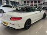 USED 2018 68 MERCEDES-BENZ C-CLASS 2.0 C220d AMG Line (Premium Plus) Cabriolet 2dr Diesel G-Tronic+ Euro 6 (s/s) (194 ps) STUNNING WHITE, AMG, PREMIUM PLUS