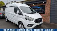 USED 2021 21 FORD TRANSIT CUSTOM 2.0 300 EcoBlue Limited Panel Van 5dr Diesel Manual L2 H2 Euro 6 (s/s) (130 ps) *** ROOF RACK - AIR CON - HEATED SEATS - PARKING SENSORS ***