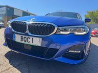 USED 2019 19 BMW 3 SERIES 2.0 320d M Sport Saloon 4 Door Portimao Blue Diesel Manual Euro 6 (s/s) (190 ps) Beautiful BMW 320d MSport with Huge Spec inc SAT NAV Bluetooth ApplePlay Head-Up Display Heated Oyster Leather Seats