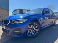 USED 2019 19 BMW 3 SERIES 2.0 320d M Sport Saloon 4 Door Portimao Blue Diesel Manual Euro 6 (s/s) (190 ps) Beautiful BMW 320d MSport with Huge Spec inc SAT NAV Bluetooth ApplePlay Head-Up Display Heated Oyster Leather Seats