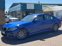 USED 2019 19 BMW 3 SERIES 2.0 320d M Sport Saloon 4 Door Portimao Blue Diesel Manual Euro 6 (s/s) (190 ps) Beautiful BMW 320d MSport with Huge Spec inc SAT NAV Bluetooth ApplePlay Head-Up Display Heated Oyster Leather Seats