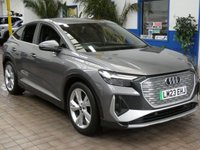 USED 2023 23 AUDI Q4 E-TRON 40 S line Sportback 5dr Electric Auto 82kWh (204 ps) STUNNING EXAMPLE SAT NAV PART LEATHER HEATED SEATS CRUISE CONTROL PARKING SENSORS 1 OWNER WARRANTY