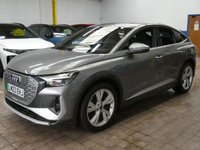 USED 2023 23 AUDI Q4 E-TRON 40 S line Sportback 5dr Electric Auto 82kWh (204 ps) STUNNING EXAMPLE SAT NAV PART LEATHER HEATED SEATS CRUISE CONTROL PARKING SENSORS 1 OWNER WARRANTY
