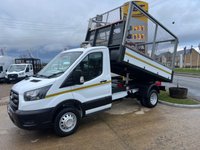 USED 2021 21 FORD TRANSIT 350 RWD 2.0 TDCI 130 BHP L2 CAGE REFUGE TIPPER **ONLY 26K**DIRECT COUNCIL** 