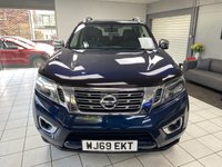 USED 2019 69 NISSAN NAVARA 2.3 dCi Tekna Pickup Double Cab 4dr Diesel Auto 4WD Euro 6 (190 ps) PARIS BLUE METALLIC / BLACK LEATHER TRIM / HEATED FRONT SEATS / DUAL ZONE CLIMATE / ELECTRIC WINDOWS / CRUISE CONTROL / SPEED LIMITER / AUTO LIGHTS / SATNAV / 360 CAMERAS / FRONT SENSORS / DAB / BLUETOOTH / APPLE CARPLAY / BONNET PROTECTOR / SIDESTEPS / ROLLER SHUTTER TONNEAU / LOAD LINER / TOWBAR / 18" ALLOY WHEELS / PRIVACY GLASS / SERVICE HISTORY