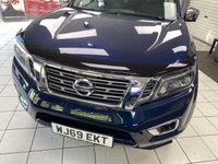 USED 2019 69 NISSAN NAVARA 2.3 dCi Tekna Pickup Double Cab 4dr Diesel Auto 4WD Euro 6 (190 ps) PARIS BLUE METALLIC / BLACK LEATHER TRIM / HEATED FRONT SEATS / DUAL ZONE CLIMATE / ELECTRIC WINDOWS / CRUISE CONTROL / SPEED LIMITER / AUTO LIGHTS / SATNAV / 360 CAMERAS / FRONT SENSORS / DAB / BLUETOOTH / APPLE CARPLAY / BONNET PROTECTOR / SIDESTEPS / ROLLER SHUTTER TONNEAU / LOAD LINER / TOWBAR / 18" ALLOY WHEELS / PRIVACY GLASS / SERVICE HISTORY