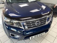 USED 2019 69 NISSAN NAVARA 2.3 dCi Tekna Pickup Double Cab 4dr Diesel Auto 4WD Euro 6 (190 ps) PARIS BLUE METALLIC / BLACK LEATHER TRIM / HEATED FRONT SEATS / DUAL ZONE CLIMATE / ELECTRIC WINDOWS / CRUISE CONTROL / SPEED LIMITER / AUTO LIGHTS / SATNAV / 360 CAMERAS / FRONT SENSORS / DAB / BLUETOOTH / APPLE CARPLAY / BONNET PROTECTOR / SIDESTEPS / ROLLER SHUTTER TONNEAU / LOAD LINER / TOWBAR / 18" ALLOY WHEELS / PRIVACY GLASS / SERVICE HISTORY
