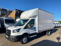 USED 2023 73 FORD TRANSIT 2.0 TDCI T350 LEADER ECOBLUE L3 LUTON LWB BOX TAIL LIFT VAN RWD. EURO 6 ULEZ. FINANCE. PX. 1 OWNER. L3 LUTON TAIL LIFT. FORD WARRANTY. FINANCE.